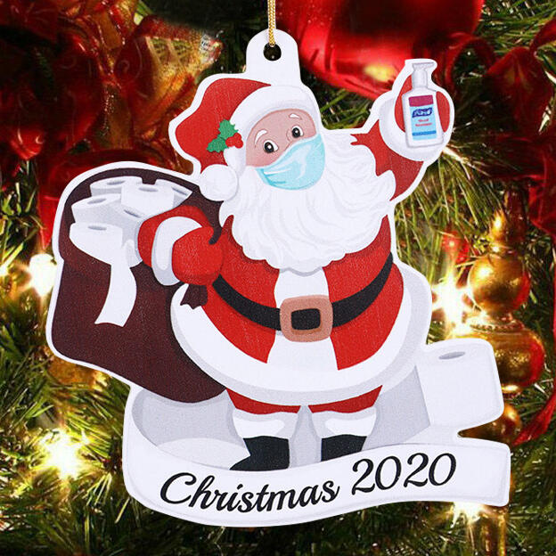 

Christmas 2020 Santa Claus Wooden Hanging Ornament, Multicolor, 491158