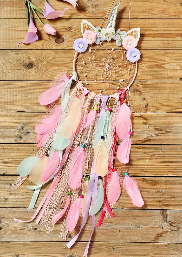 

Lace Ribbon Feather Dreamcatcher Wind Chime - Pink, 491254