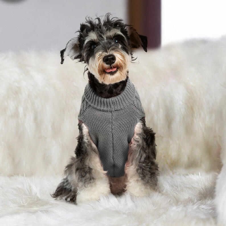 

Winter Warm Thickened Pet Knitted Sweater, Gray, 491888