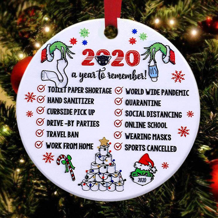 

2020 A Year To Remember Christmas Tree Hanging Ornament - White, 490808