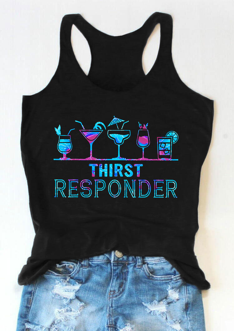 

Thirst Responder Bartender Casual Racerback Tank - Black, 492867
