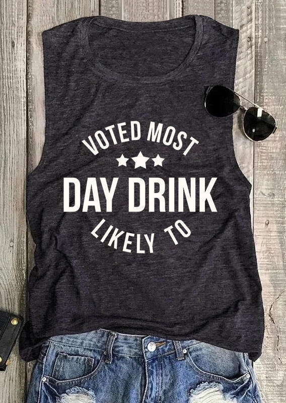 

Voted Most Likely To Day Drink Star Tank - Dark Grey, 492875
