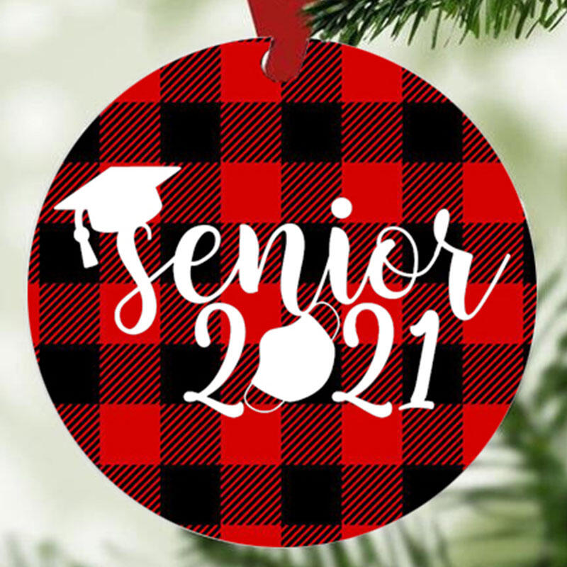 

Buffalo Plaid Senior 2021 Pendant Hanging Ornament, Red, 492913