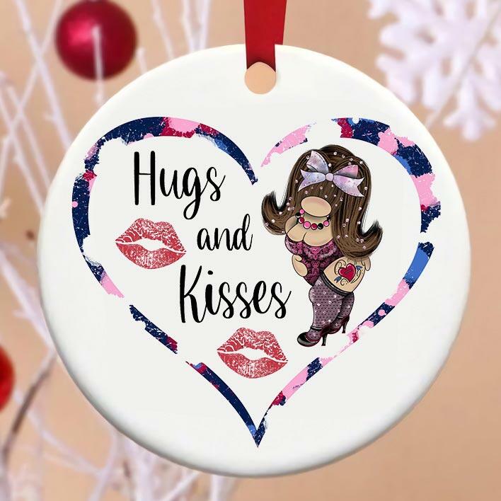 

Valentine Gnome Heart Hugs And Kisses Lips Hanging Ornament, Multicolor, 493036