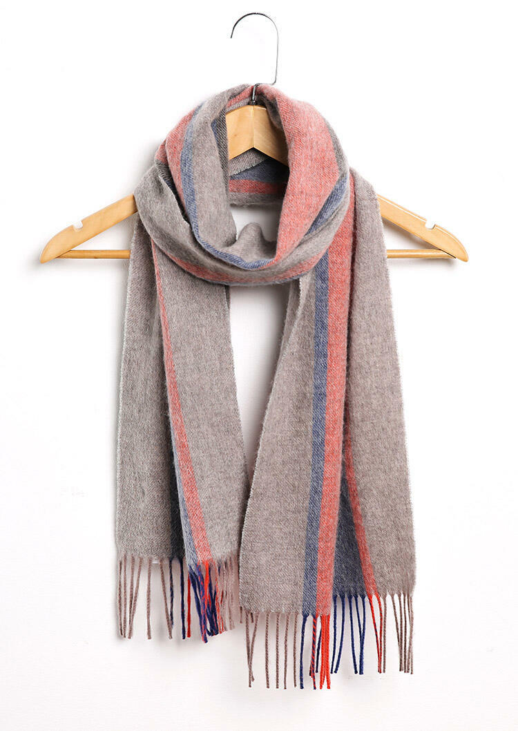 

Feelily Color Block Striped Tassel Pashmina Scarf, Stripe, B101570