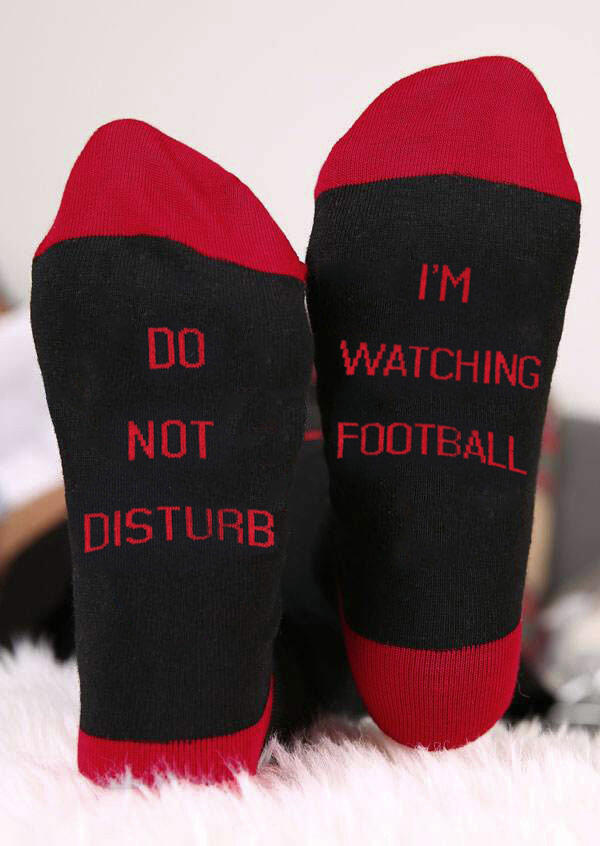 

Do Not Disturb I'm Watching Football Socks, Red, 492742