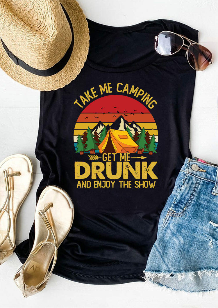 

Take Me Camping Get Me Drunk Arrow Tank - Black, 493674