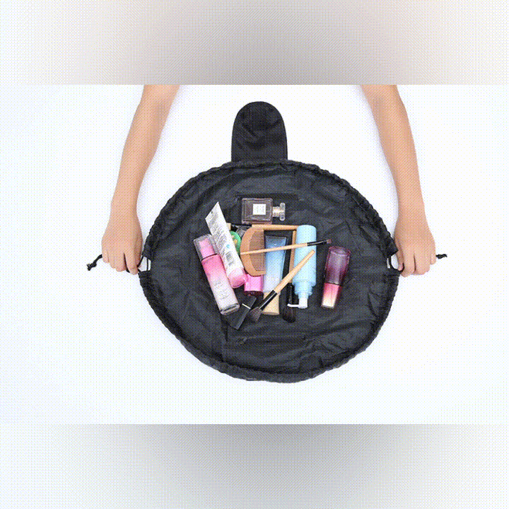 

Portable Drawstring Waterproof Magic Makeup Bag, Black, 492753