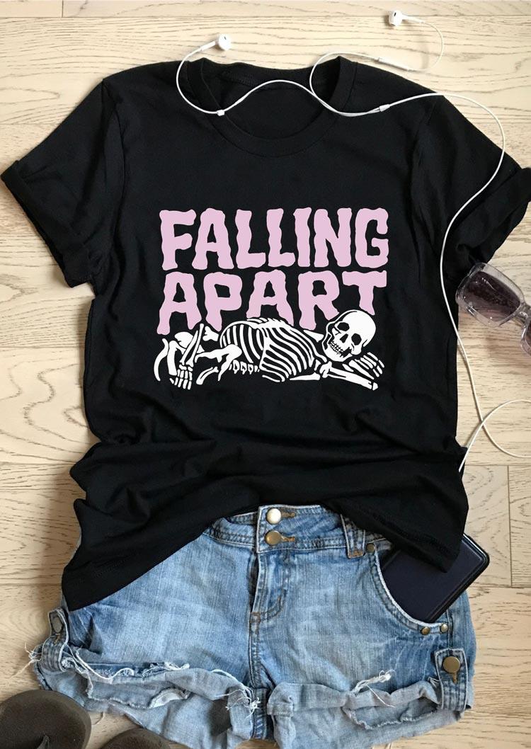 

Falling Apart Skeleton T-Shirt Tee - Black, 494036