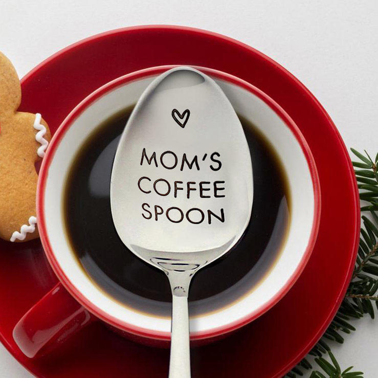 

Heart Mom's Coffee Spoon, Silver, 494826