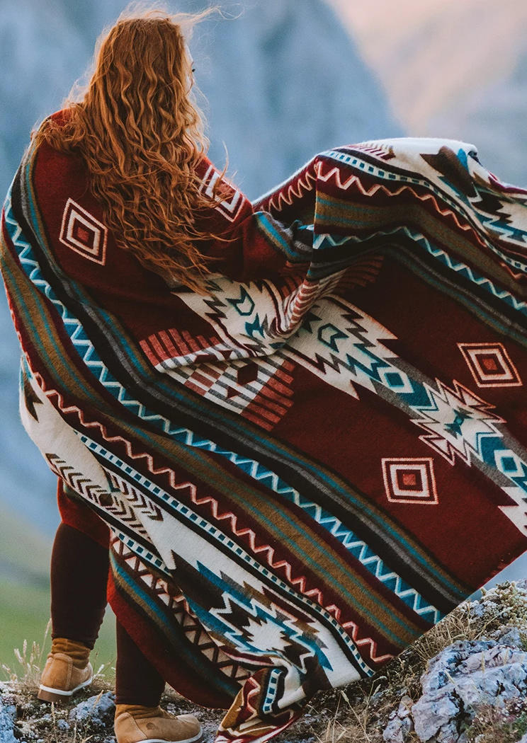 

Aztec Geometric Soft Warm Blanket, Multicolor, 494856
