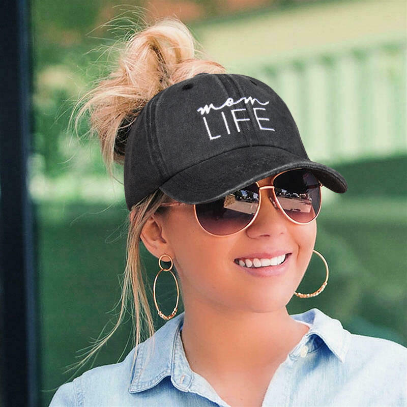 

Mom Life Criss-Cross Baseball Cap - Dark Grey, 495199