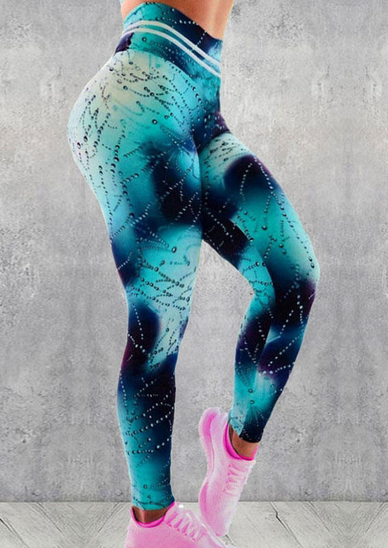 

Water Drop High Waist Fitness Activewear Leggings, Multicolor, 495543