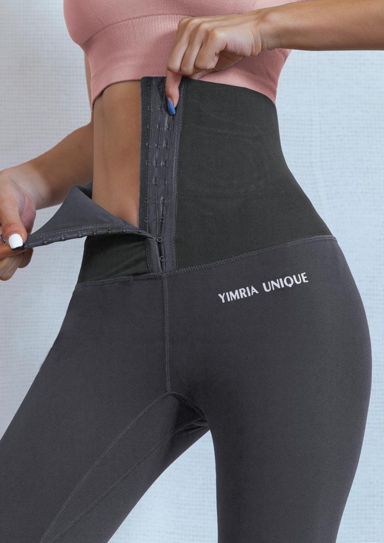 

Adjustable Hip-Lifting High Waist Fitness Activewear Leggings - Gray, 494298