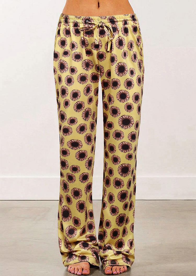 

Sunflower Drawstring Wide Leg Pants - Yellow, 495039