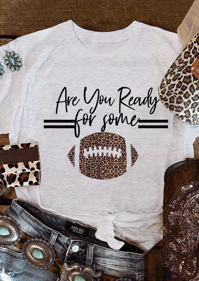 

Are you Ready For Some Football Leopard T-Shirt Tee - Light Grey, 496667