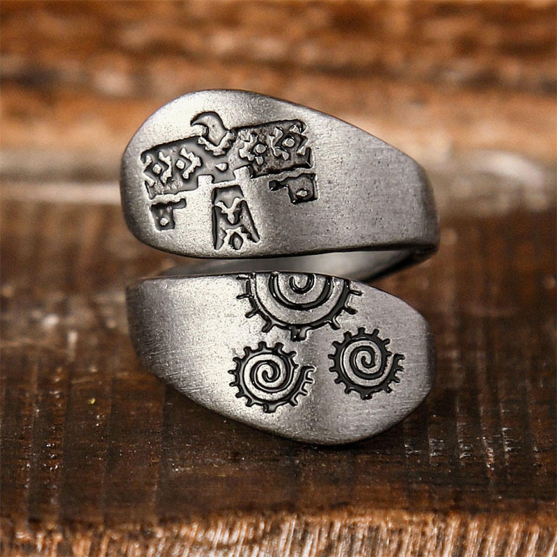 

Vintage Thunderbird Engraved Wrap Ring, Silver, 497309