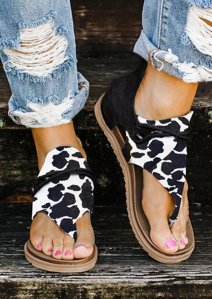 leopard zipper sandals