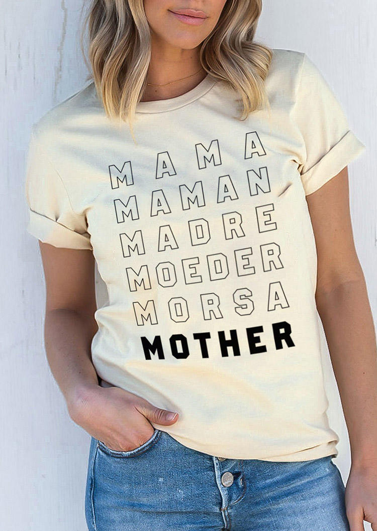 

Mother Tongue O-Neck T-Shirt Tee - Light Yellow, 498380