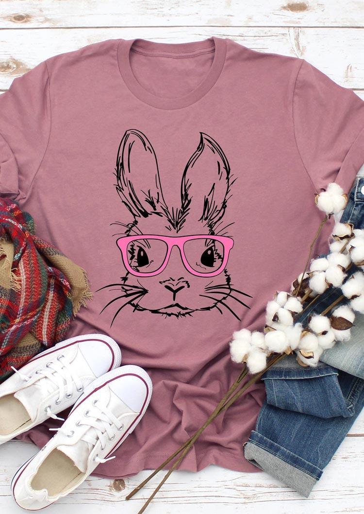

Easter Day Glasses Bunny T-Shirt Tee - Cameo Brown, 498381