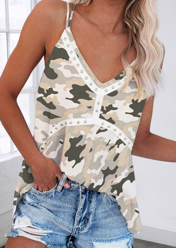 

Camouflage V-Neck Camisole, 497933