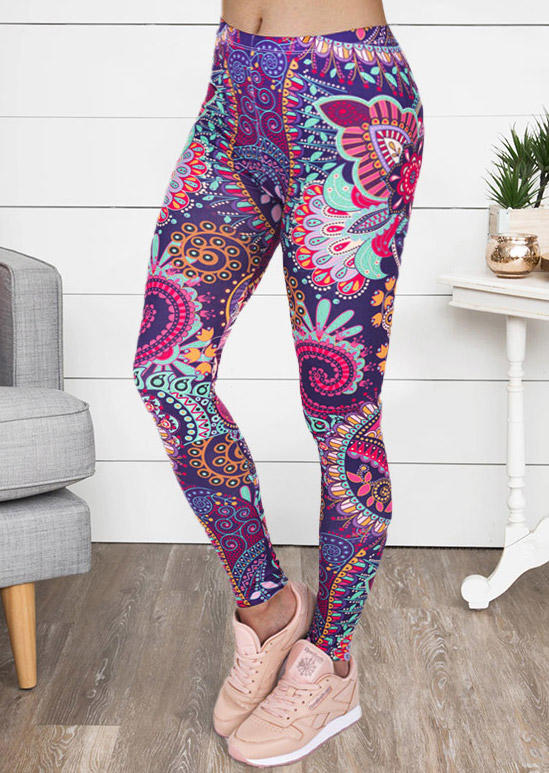 

Paisley Fitness Yoga Activewear Leggings, Multicolor, 498632