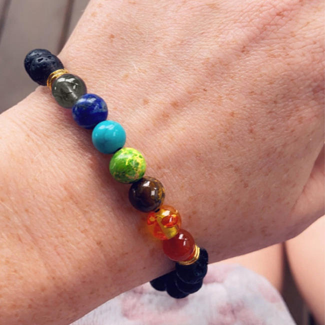 

Lava Rock Stone Essential Oil Diffuser Bracelet, Black, 498821