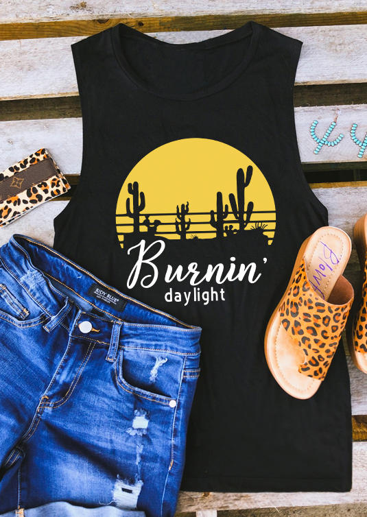 

Burnin' Daylight Cactus Casual Tank - Black, 498828