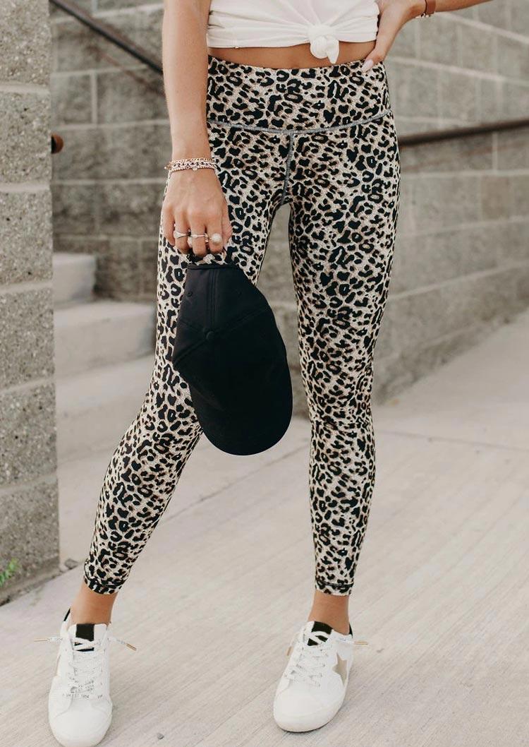 

Leopard Yoga Fitness Sports Activewear Leggings, 500346