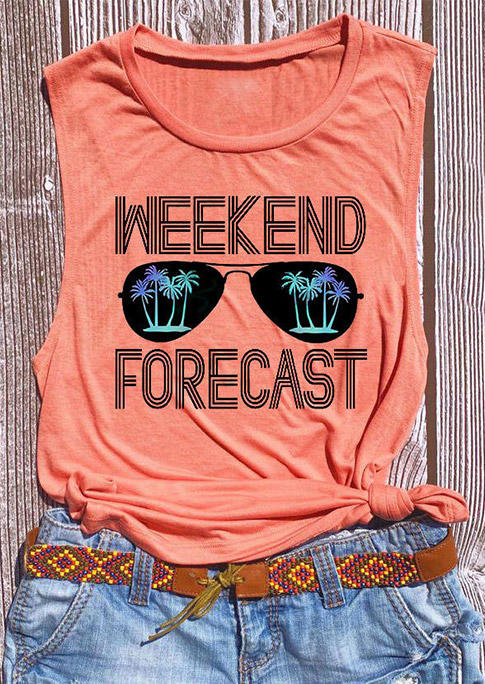 

Weekend Forecast Glasses O-Neck Tank - Orange, 499731