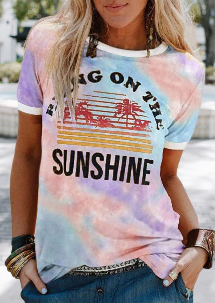 

Tie Dye Bring On The Sunshine T-Shirt Tee, Multicolor, 501595