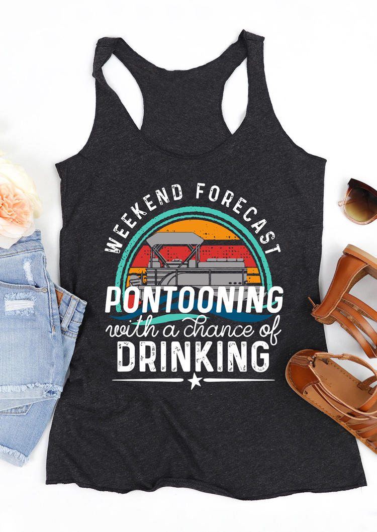 

Weekend Forecast Pontooning With A Chance Of Drinking Tank - Dark Grey, 502697