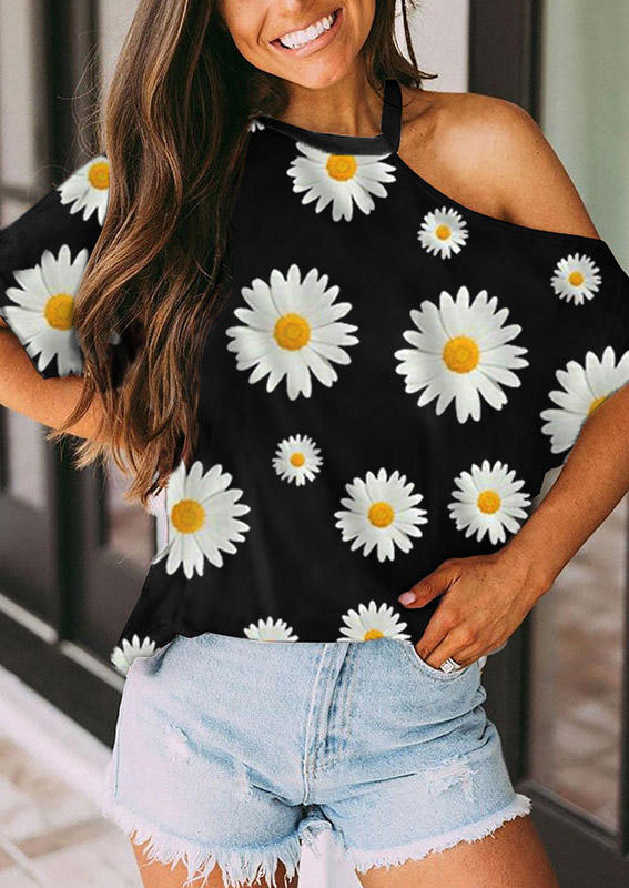 

Daisy Cold Shoulder Blouse - Black, 502588