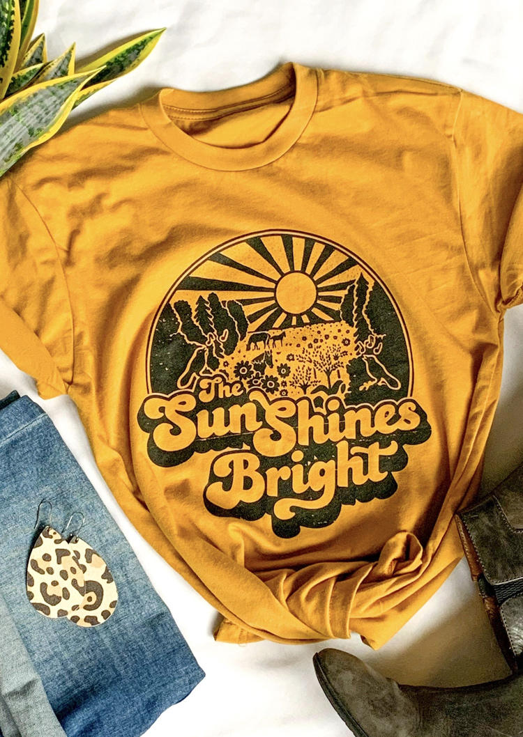 

The Sunshines Bright Graphic T-Shirt Tee - Yellow, 503097