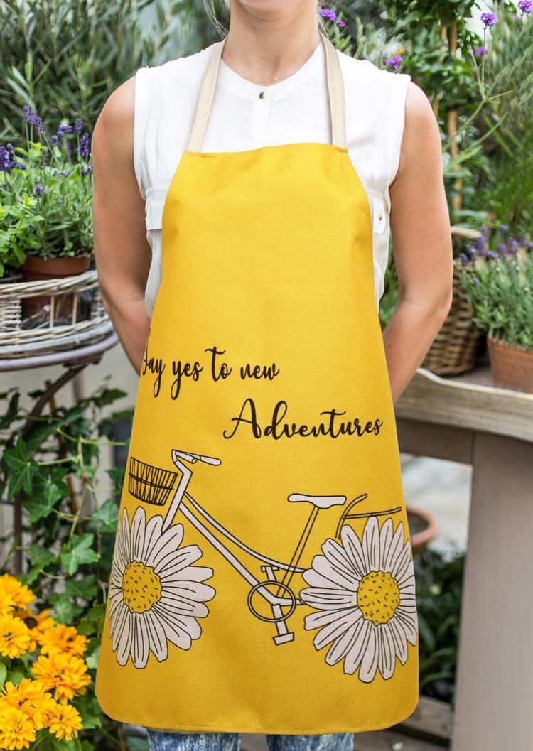 

Sunflower Daisy Bicycle Halter Tie Apron, Yellow, 502218