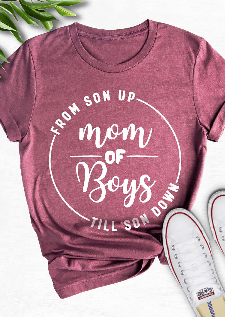 

From Son Up Till Son Down Mom T-Shirt Tee - Cameo Brown, 503457