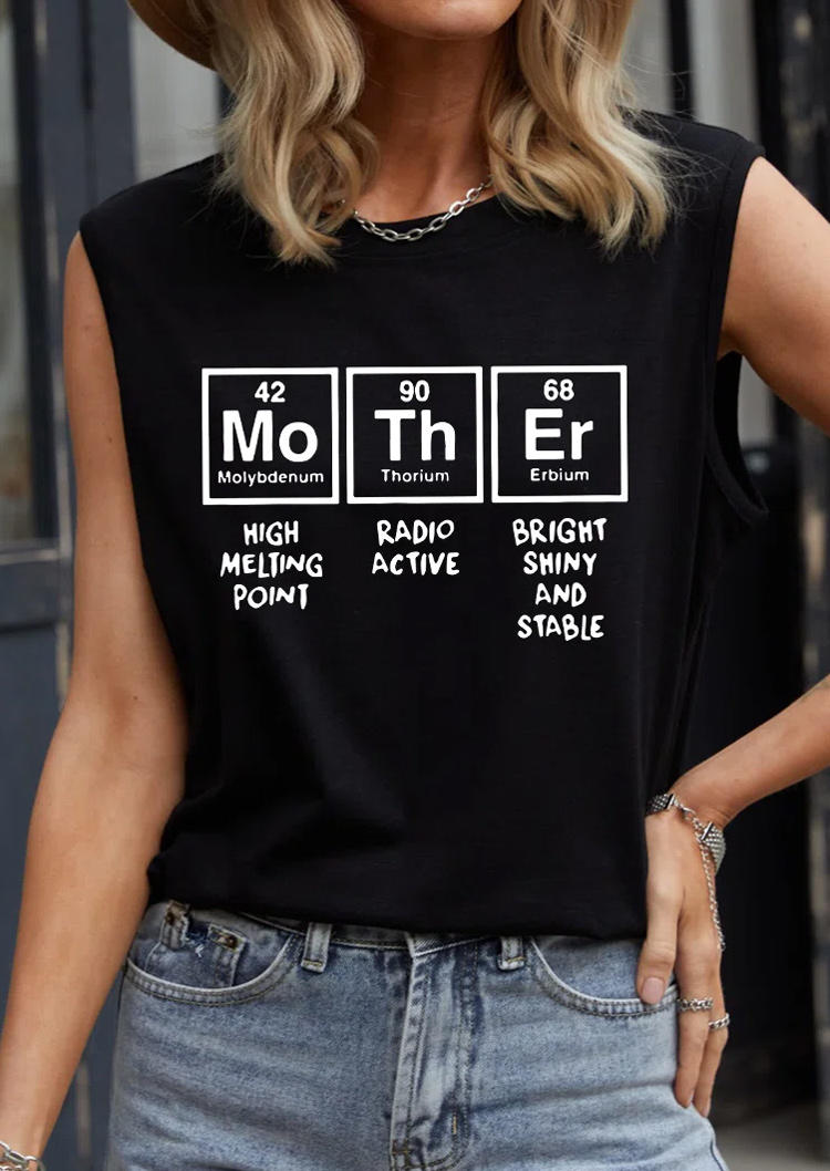 

Molybdenum Thorium Erbium Mother Casual Tank - Black, 503709