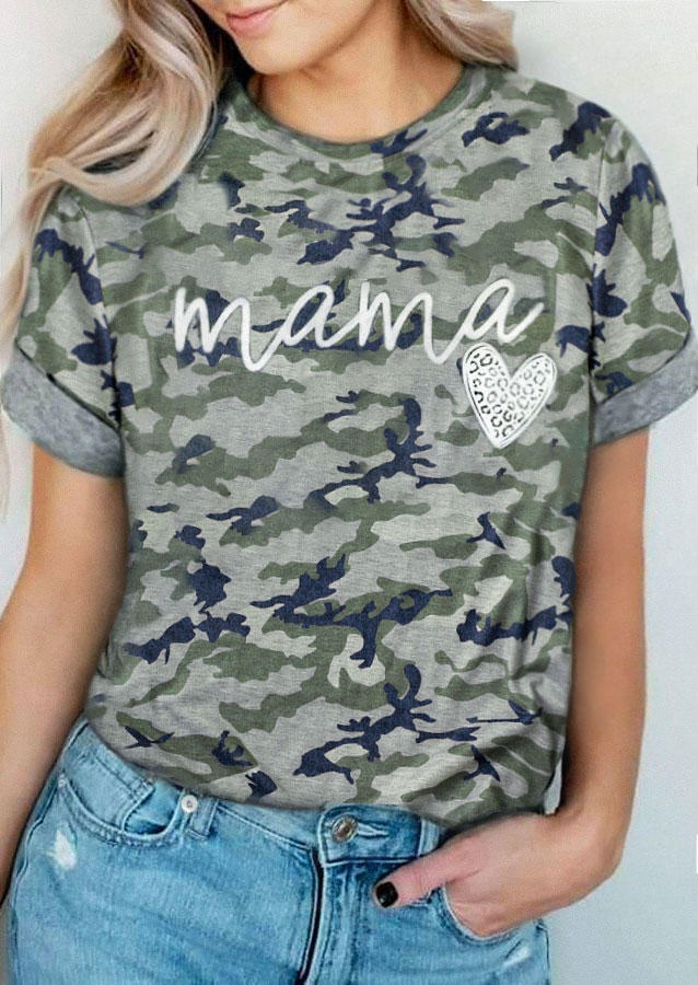 

Camouflage Mama Leopard Heart Blouse, 504158