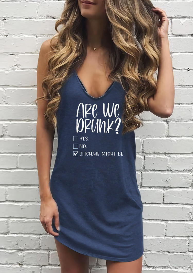 

Are We Drunk Casual Mini Dress - Navy Blue, 504553