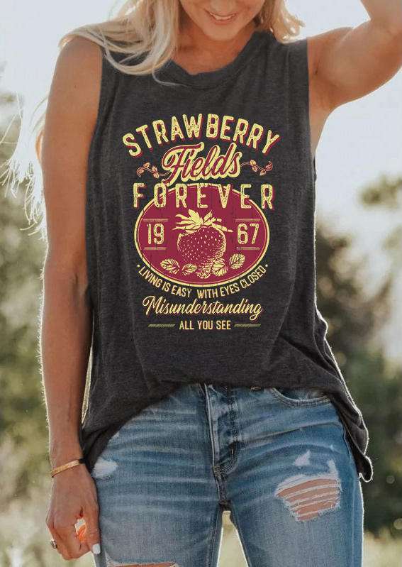 

Strawberry Fields Forever Tank - Dark Grey, 504037