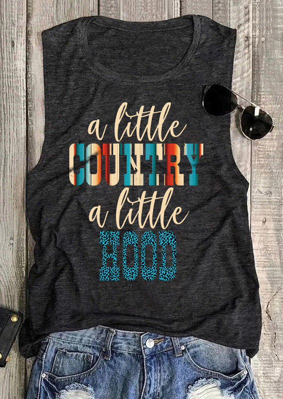 

A Little Country A Little Hood Casual Tank - Dark Grey, 504492