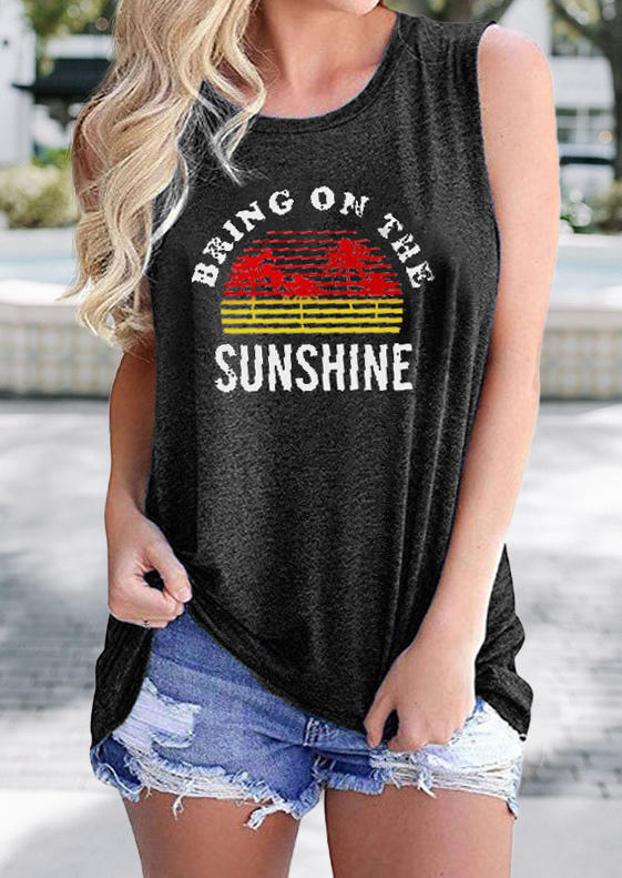 

Bring On The Sunshine O-Neck Tank - Dark Grey, 504674