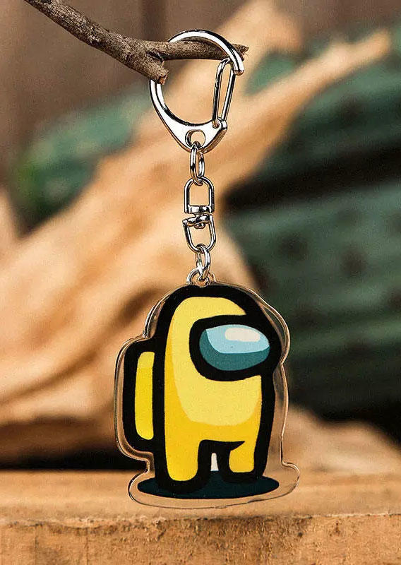 

Acrylic Pendant Keychain, Yellow, 494333