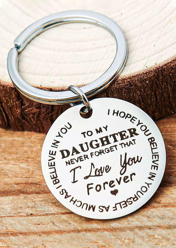 

To My Daughter To My Son I Love You Forever Keychain, Pattern1, 498581