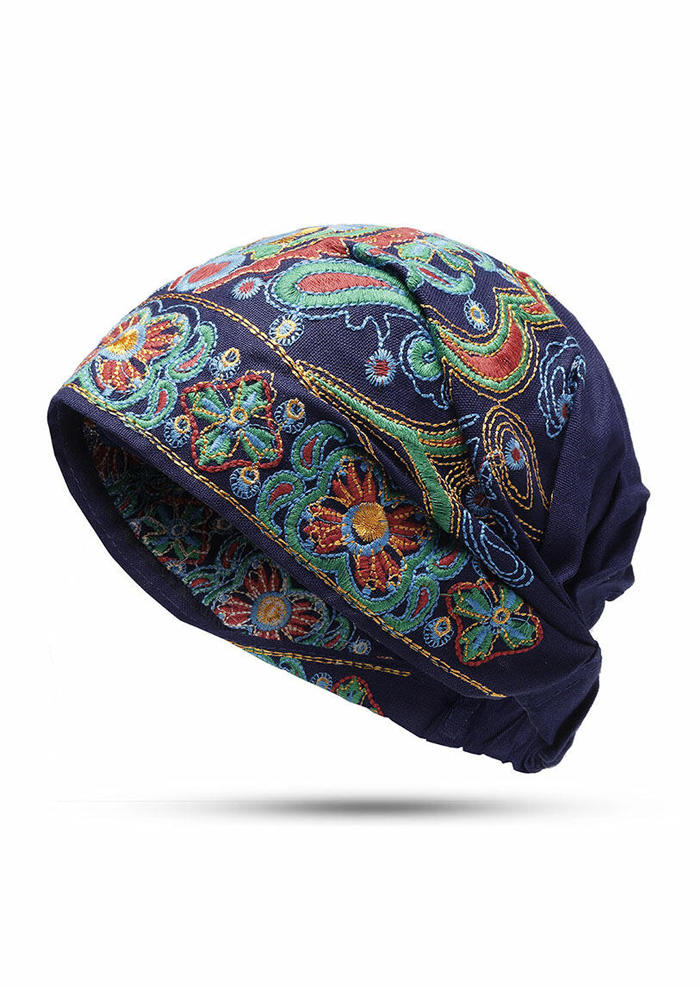 Vintage Embroidered Floral Hollow Out Hat