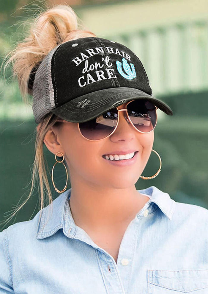 

Barn Hair Don't Care Criss-Cross Baseball Cap - Blue, 500561