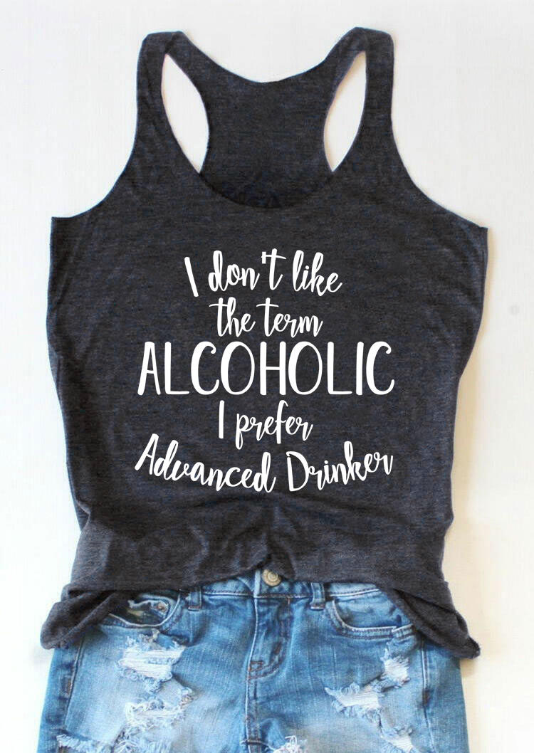 

I Don't Like The Term Alcoholic Racerback Tank - Dark Grey, 505677
