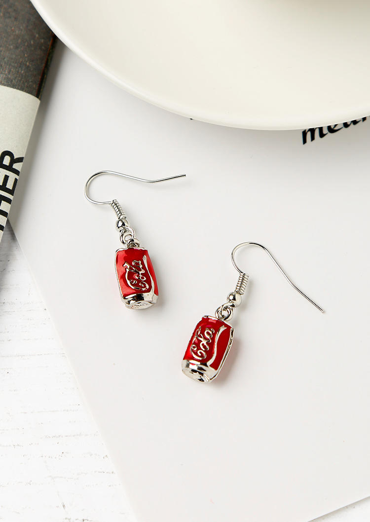 

Creative Bottle Pendant Earrings, Blue;red, 462961