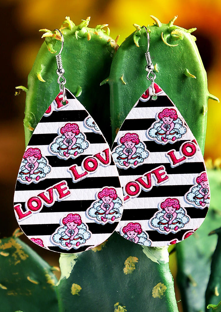 Buy Marry Me Love PU Leather Earrings. Picture