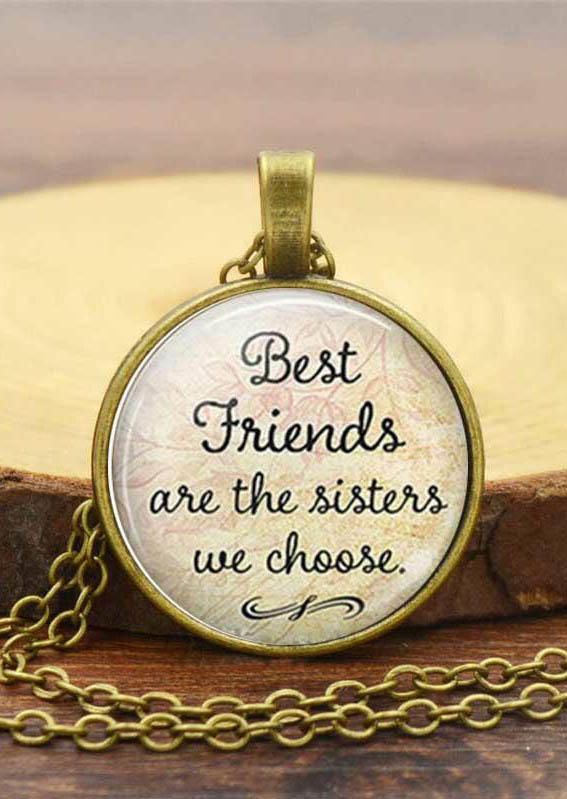 

Best Friends Are The Sisters We Choose Pendant Necklace, Gold, 491619